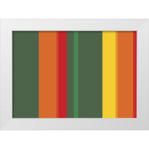 Bright Stripes XV White Modern Wood Framed Art Print by Grayscale