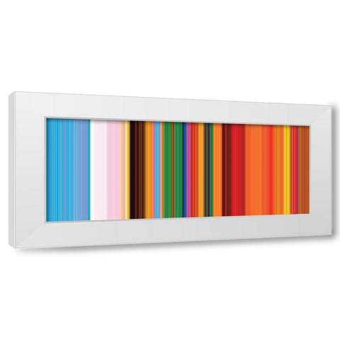 Bright Pinstripes I White Modern Wood Framed Art Print by Grayscale