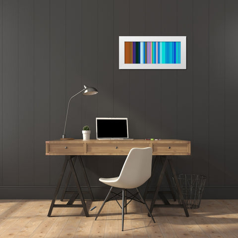 Cool Pinstripes I White Modern Wood Framed Art Print by Grayscale