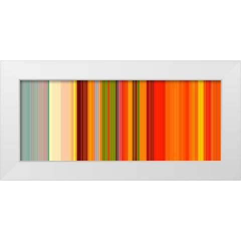 Warm Pinstripes I White Modern Wood Framed Art Print by Grayscale
