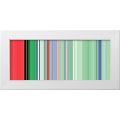Green Pinstripes I White Modern Wood Framed Art Print by Grayscale