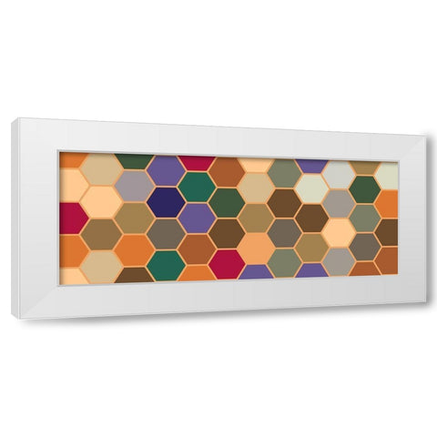 Bright Hive XXII White Modern Wood Framed Art Print by Grayscale