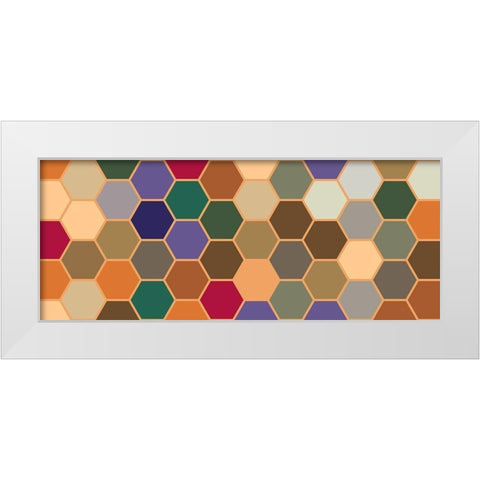 Bright Hive XXII White Modern Wood Framed Art Print by Grayscale