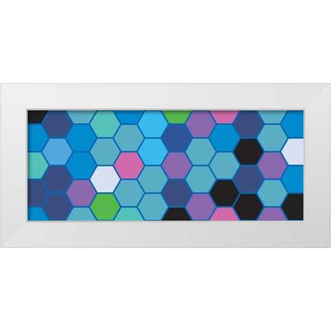 Cool Hive II White Modern Wood Framed Art Print by Grayscale