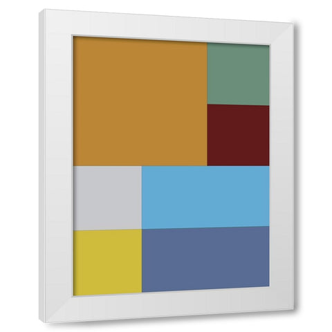 Bright Blocks III White Modern Wood Framed Art Print by Grayscale
