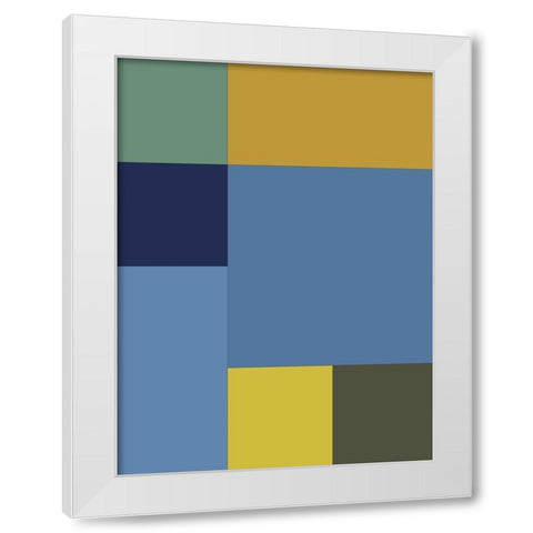 Bright Blocks IV White Modern Wood Framed Art Print by Grayscale