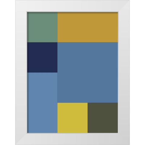 Bright Blocks IV White Modern Wood Framed Art Print by Grayscale