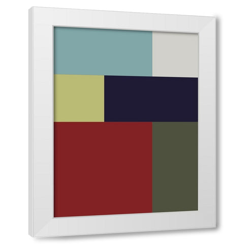 Bright Blocks VII White Modern Wood Framed Art Print by Grayscale