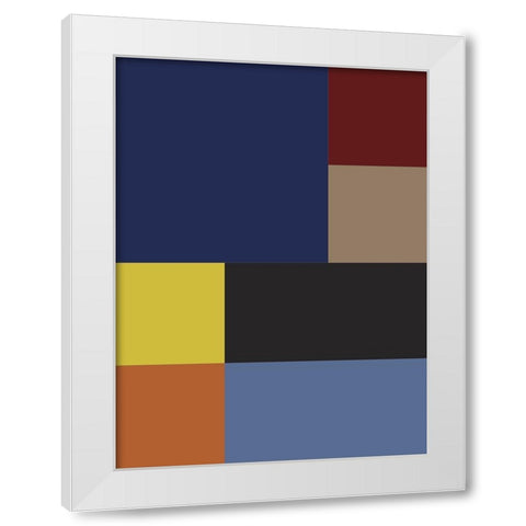Bright Blocks VIII White Modern Wood Framed Art Print by Grayscale
