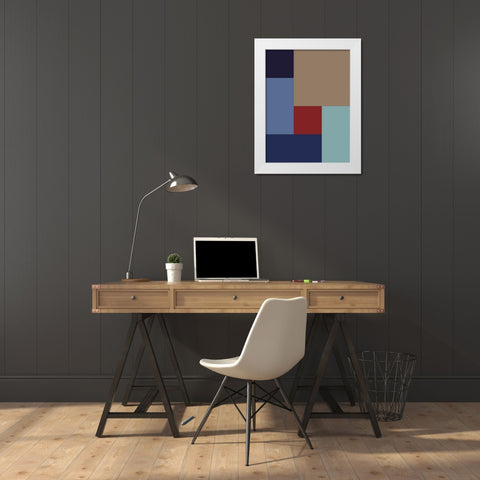 Bright Blocks XI White Modern Wood Framed Art Print by Grayscale