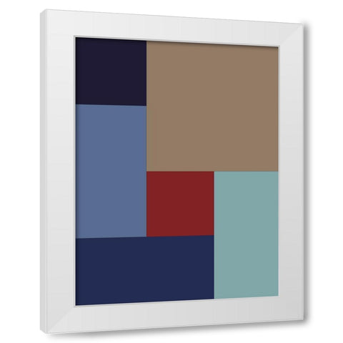 Bright Blocks XI White Modern Wood Framed Art Print by Grayscale
