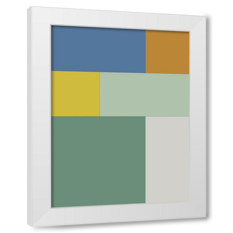 Bright Blocks XII White Modern Wood Framed Art Print by Grayscale