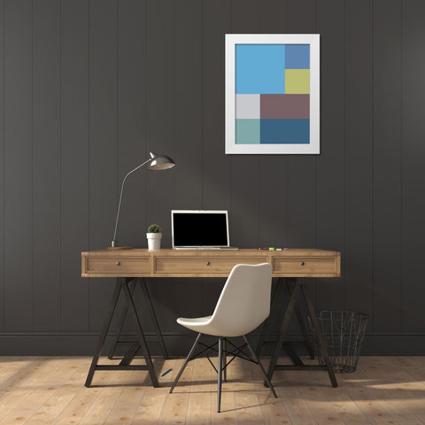 Bright Blocks XIII White Modern Wood Framed Art Print by Grayscale