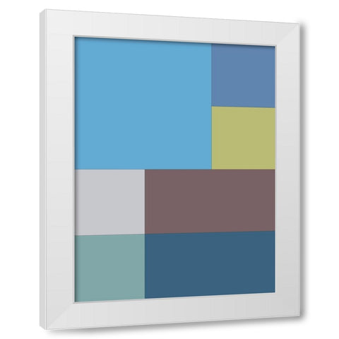 Bright Blocks XIII White Modern Wood Framed Art Print by Grayscale