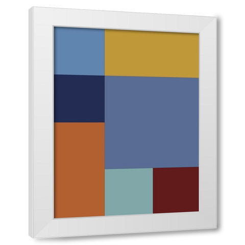 Bright Blocks XIV White Modern Wood Framed Art Print by Grayscale