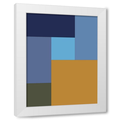 Bright Blocks XV White Modern Wood Framed Art Print by Grayscale
