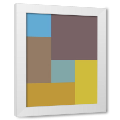 Bright Blocks XVI White Modern Wood Framed Art Print by Grayscale