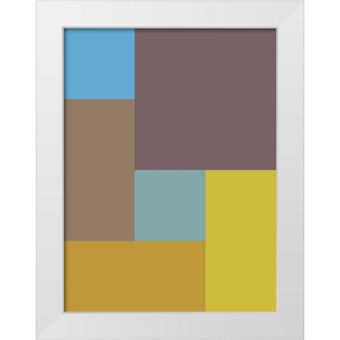 Bright Blocks XVI White Modern Wood Framed Art Print by Grayscale