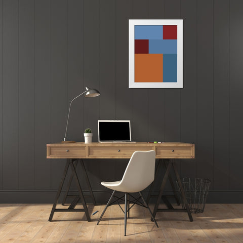 Bright Blocks XVII White Modern Wood Framed Art Print by Grayscale