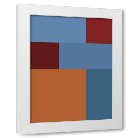 Bright Blocks XVII White Modern Wood Framed Art Print by Grayscale