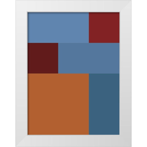 Bright Blocks XVII White Modern Wood Framed Art Print by Grayscale