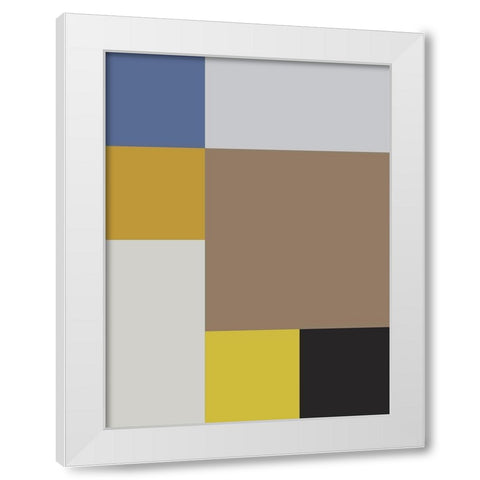 Bright Blocks XIX White Modern Wood Framed Art Print by Grayscale