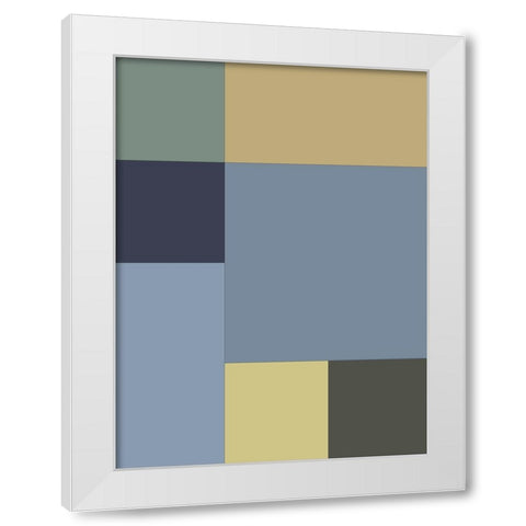 Soft Blocks IV White Modern Wood Framed Art Print by Grayscale