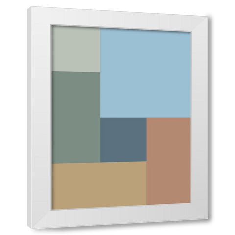 Soft Blocks VI White Modern Wood Framed Art Print by Grayscale