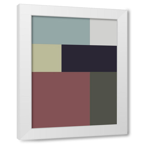 Soft Blocks VII White Modern Wood Framed Art Print by Grayscale
