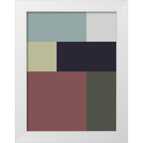 Soft Blocks VII White Modern Wood Framed Art Print by Grayscale