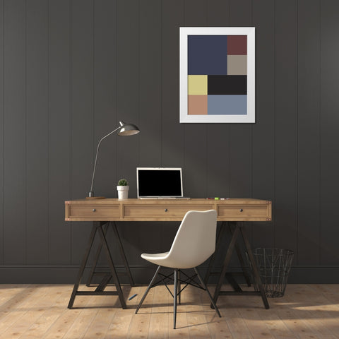 Soft Blocks VIII White Modern Wood Framed Art Print by Grayscale
