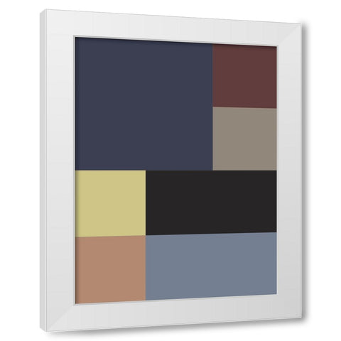 Soft Blocks VIII White Modern Wood Framed Art Print by Grayscale