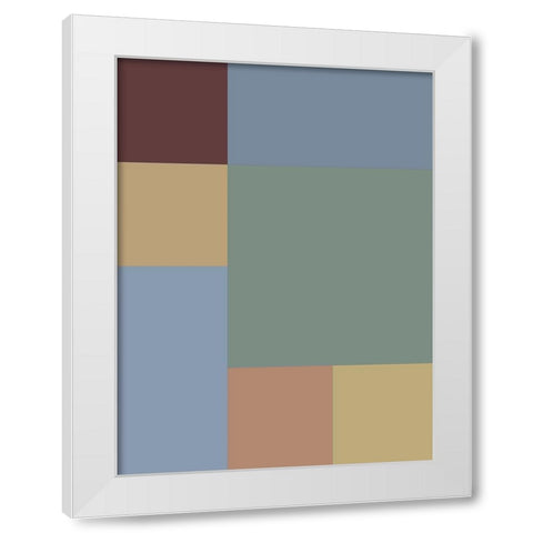 Soft Blocks IX White Modern Wood Framed Art Print by Grayscale