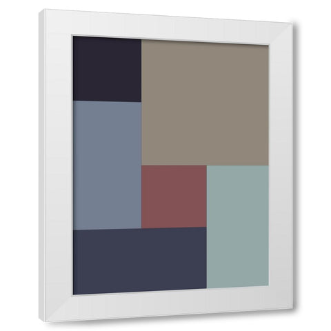Soft Blocks XI White Modern Wood Framed Art Print by Grayscale