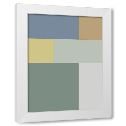Soft Blocks XII White Modern Wood Framed Art Print by Grayscale
