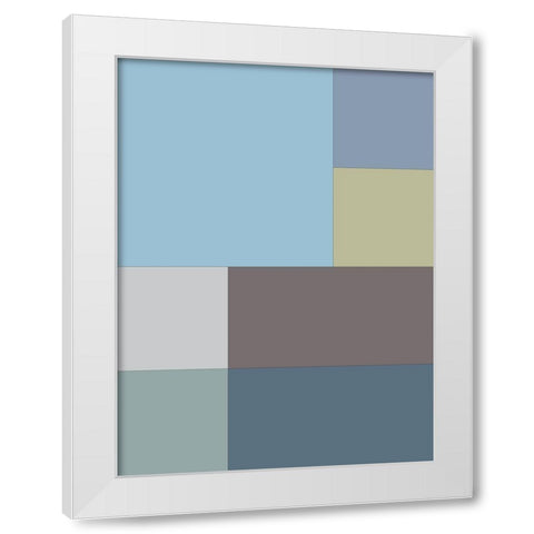 Soft Blocks XIII White Modern Wood Framed Art Print by Grayscale