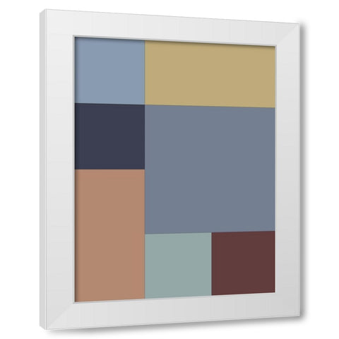 Soft Blocks XIV White Modern Wood Framed Art Print by Grayscale