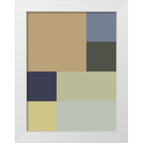 Soft Blocks XVIII White Modern Wood Framed Art Print by Grayscale