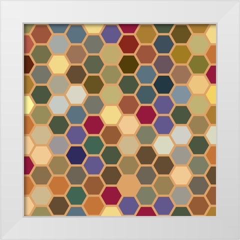 Small Hive I White Modern Wood Framed Art Print by Grayscale
