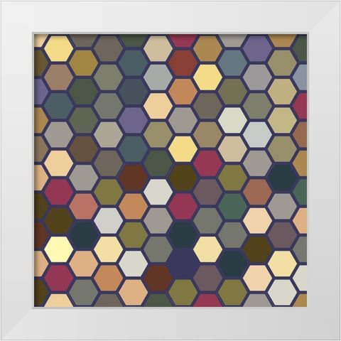 Small Hive IV White Modern Wood Framed Art Print by Grayscale