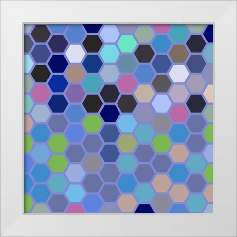 Small Hive VI White Modern Wood Framed Art Print by Grayscale
