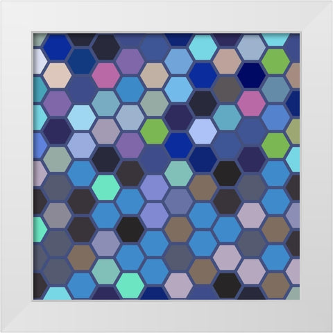 Small Hive VIII White Modern Wood Framed Art Print by Grayscale