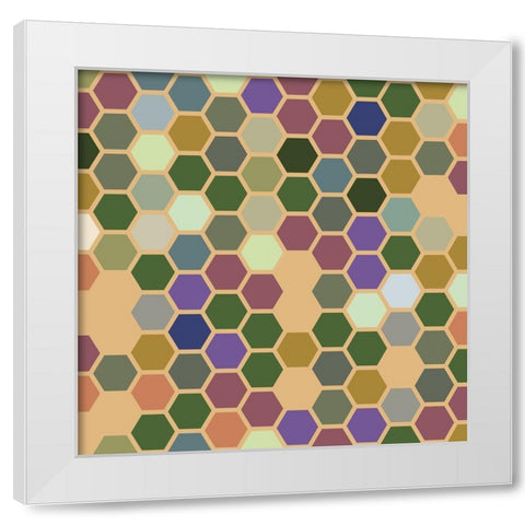 Small Hive IX White Modern Wood Framed Art Print by Grayscale