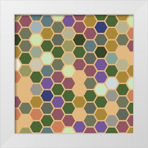 Small Hive IX White Modern Wood Framed Art Print by Grayscale