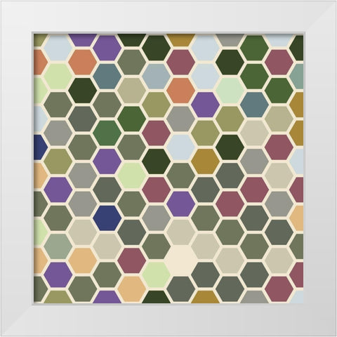 Small Hive XI White Modern Wood Framed Art Print by Grayscale