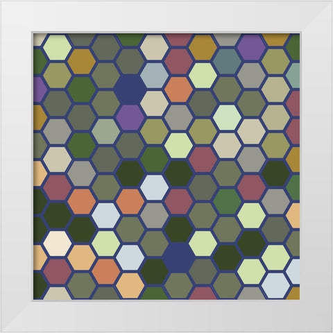 Small Hive XII White Modern Wood Framed Art Print by Grayscale