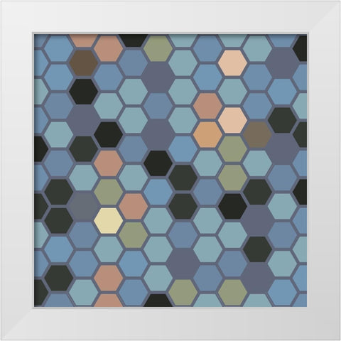 Small Hive XIII White Modern Wood Framed Art Print by Grayscale