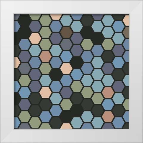 Small Hive XV White Modern Wood Framed Art Print by Grayscale
