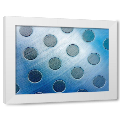 Steel Dots II White Modern Wood Framed Art Print by Grayscale