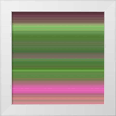 Green Pinstripes II White Modern Wood Framed Art Print by Grayscale